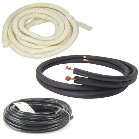 9,000 BTU and 12,000 BTU Installation Bundle Kit - Lineset, Communication Cable, Hose - acunitsforless.comParts, Supplies & Accesories