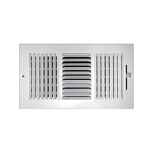 Ceiling Register, 3 - Way Stamped, 10 in x 6 in, Steel, White 103M10X06 - acunitsforless.com