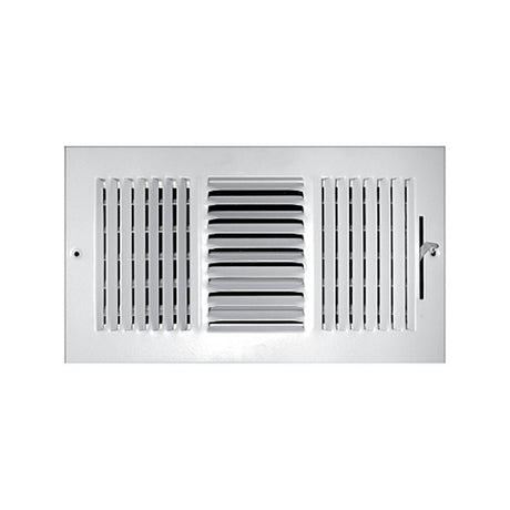 Ceiling Register, 3 - Way Stamped, 12 in x 6 in, Steel, White 103M12X06 - acunitsforless.comGrilles, Registers & Diffusers