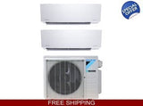 Daikin MXS Series 2 Zone Outdoor Multi Split Heat Pump 3MXS24WMVJU9, FTXS12WVJU9 + FTXS18WVJU9 - acunitsforless.comMini Split Heat Pump System