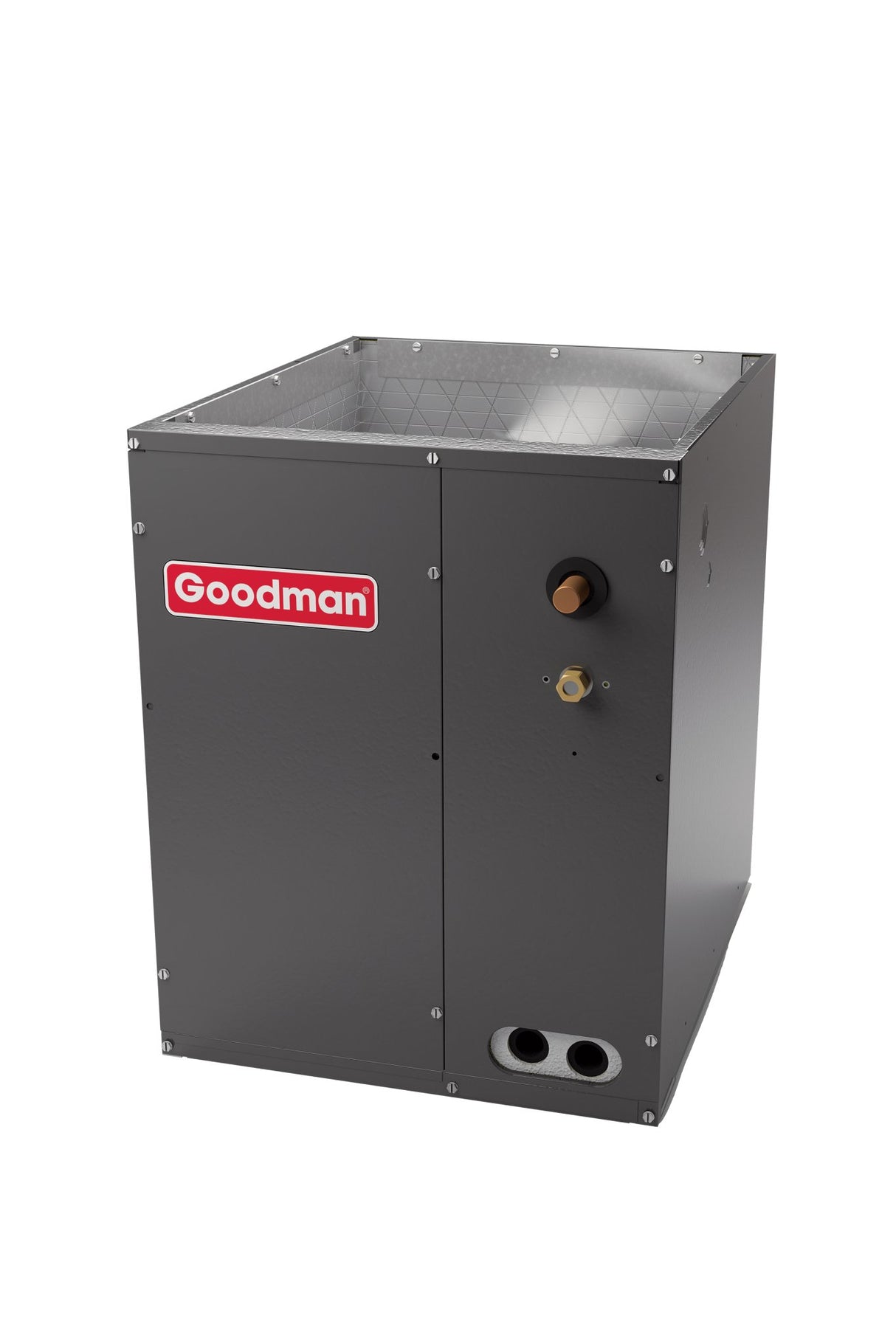 Goodman 1.5 Ton 14.5 SEER 80% 60,000 BTU Gas Furnace and Air Conditioner System Upflow GM9C800603AN CAPTA1818A4 GSXN401810 - AC units for less