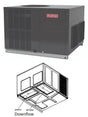 Goodman 2.5 Ton Gas Package Unit 80,000 Btu Furnace 15.2 Seer2 GPGM53008041 - AC units for less