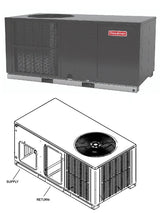 Goodman 3.0 Ton Heat Pump Package Unit 15.2 Seer2 16 Seer GPHH53641 - AC units for less