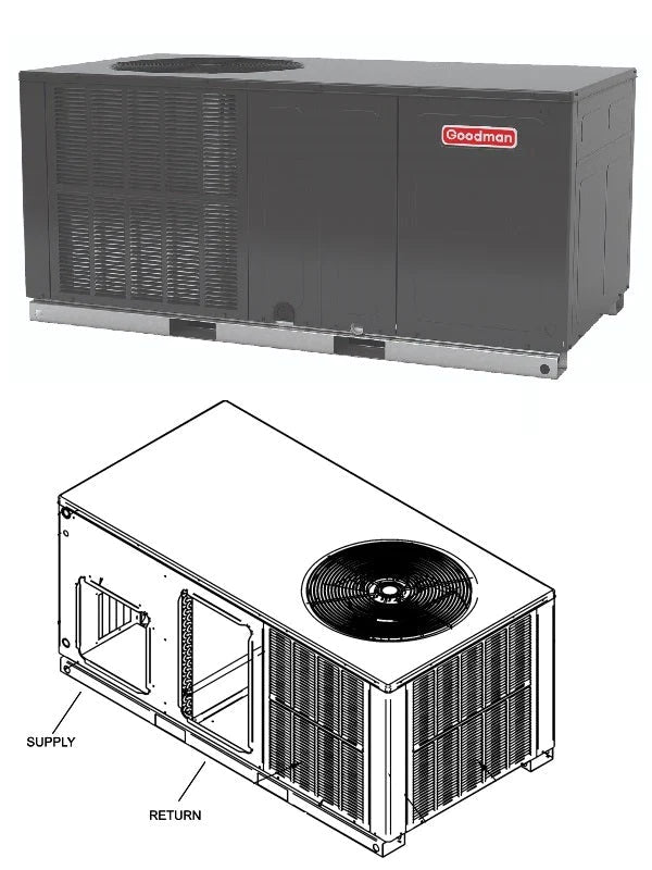 Goodman 3.5 Ton Heat Pump Package Unit 13.4 Seer2 14.2 Seer GPHH34241 - AC units for less