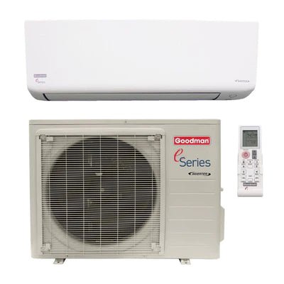 Goodman e-series 9,000 btu wall mounted mini split heat pump system - AC units for less