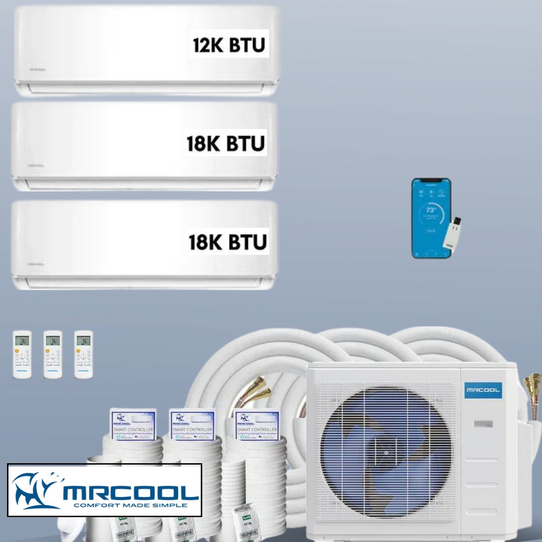 MrCOOL DIY Mini Split AC|54k BTU Heat Pump|DIY-B-348HP121818 ...